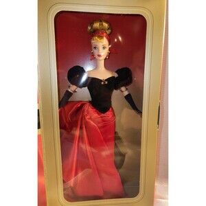 Barbie AVON Limited Edition Holiday Doll In Box Collector's Item Red Black